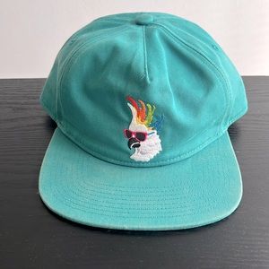 Snap back Coal hat. Has nicely embroidered parrot on front.